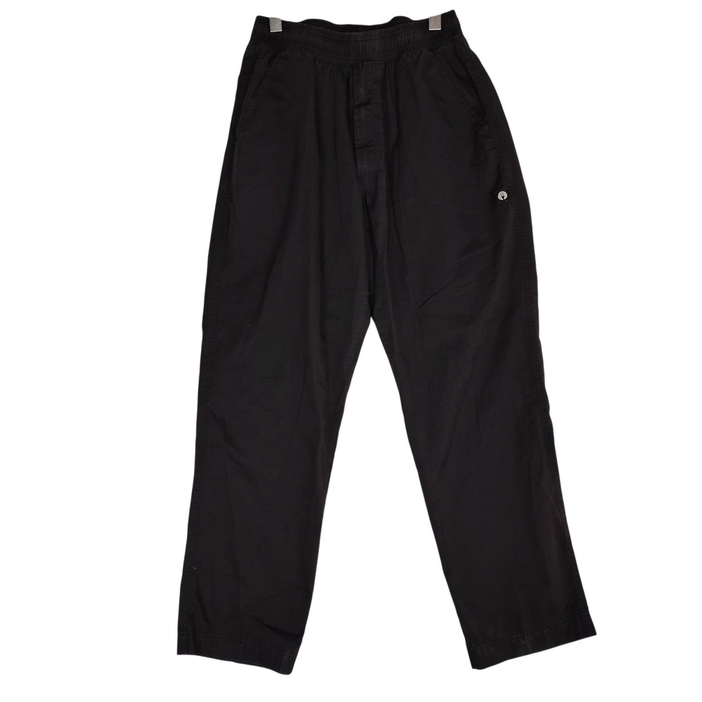 Chef Works Mens Black Elastic Waist Professional Chef Pants Medium Workwear